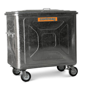 Ein 800 Liter Stahlcontainer