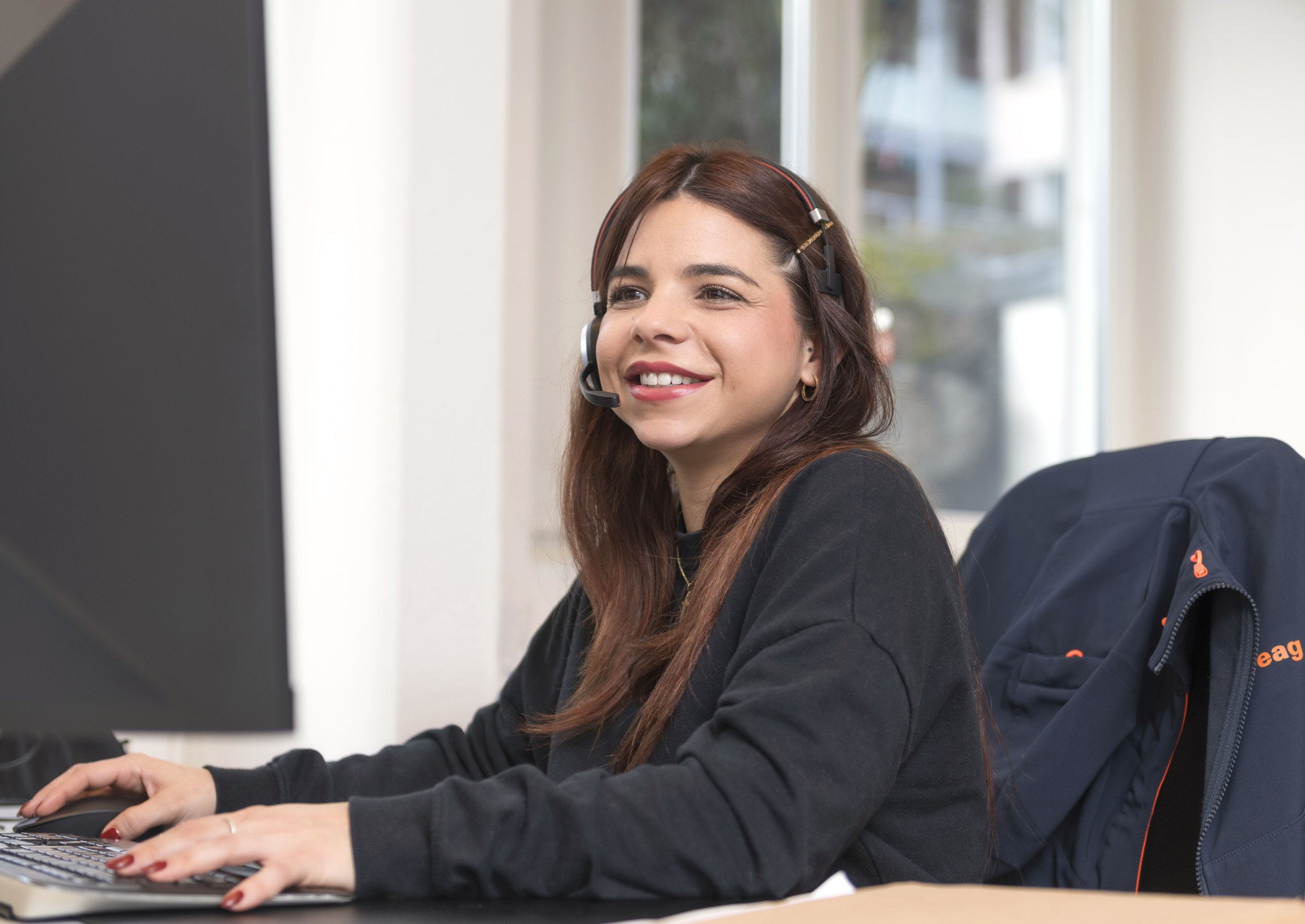 Vanesa Izquierdo am Arbeitsplatz