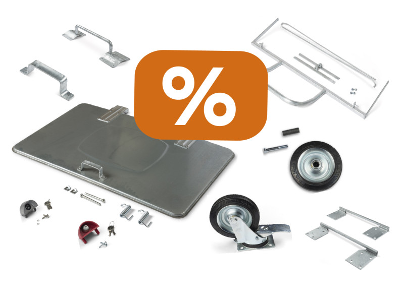 Aktion 15% Rabatt auf Zubehör und Ersatzteile für den Container