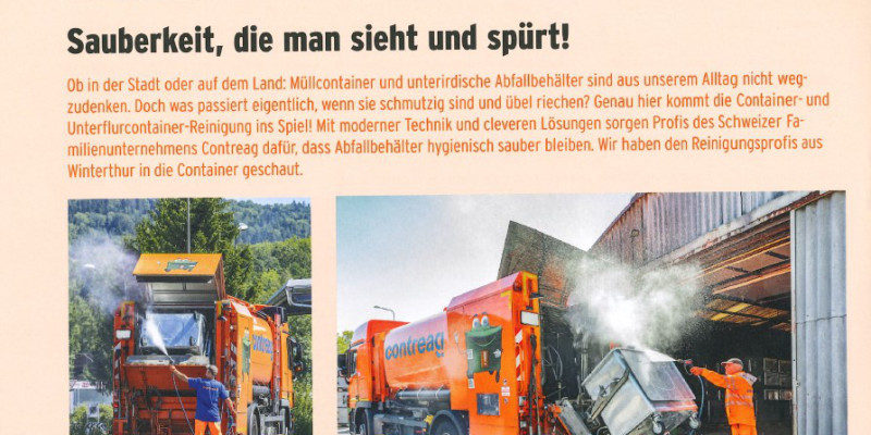 Artikel im Kommunaldienste Magazin über die Contreag, Interview mit Fritz Lüdi