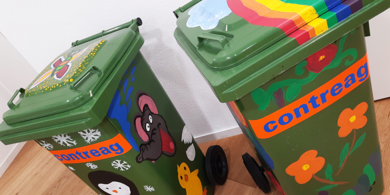 Containerspende von selbst bemalten Containern der Contreag